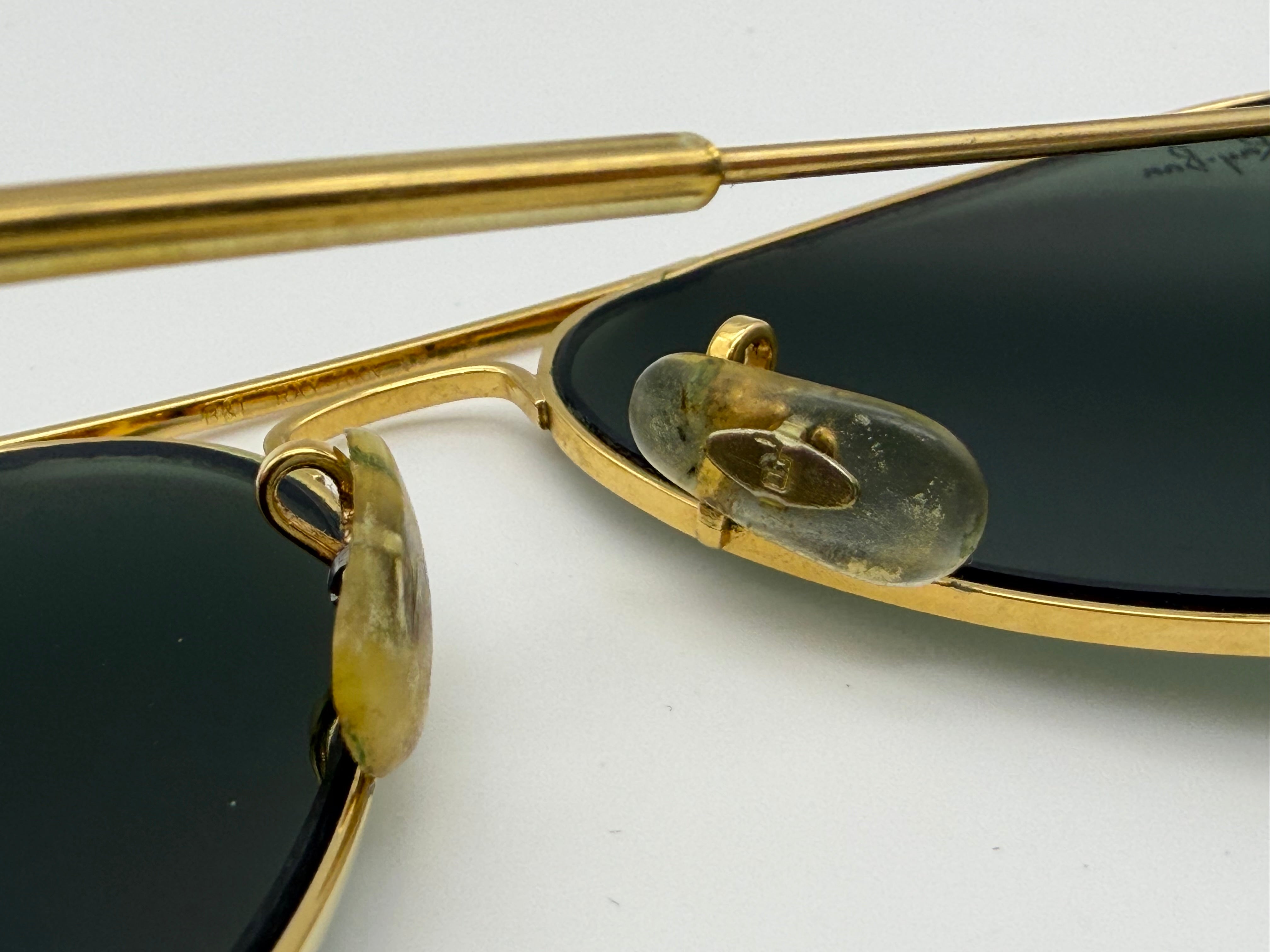 Ray-Ban Vintage Aviator B&L USA 58mm Gold G 15 none polar lens