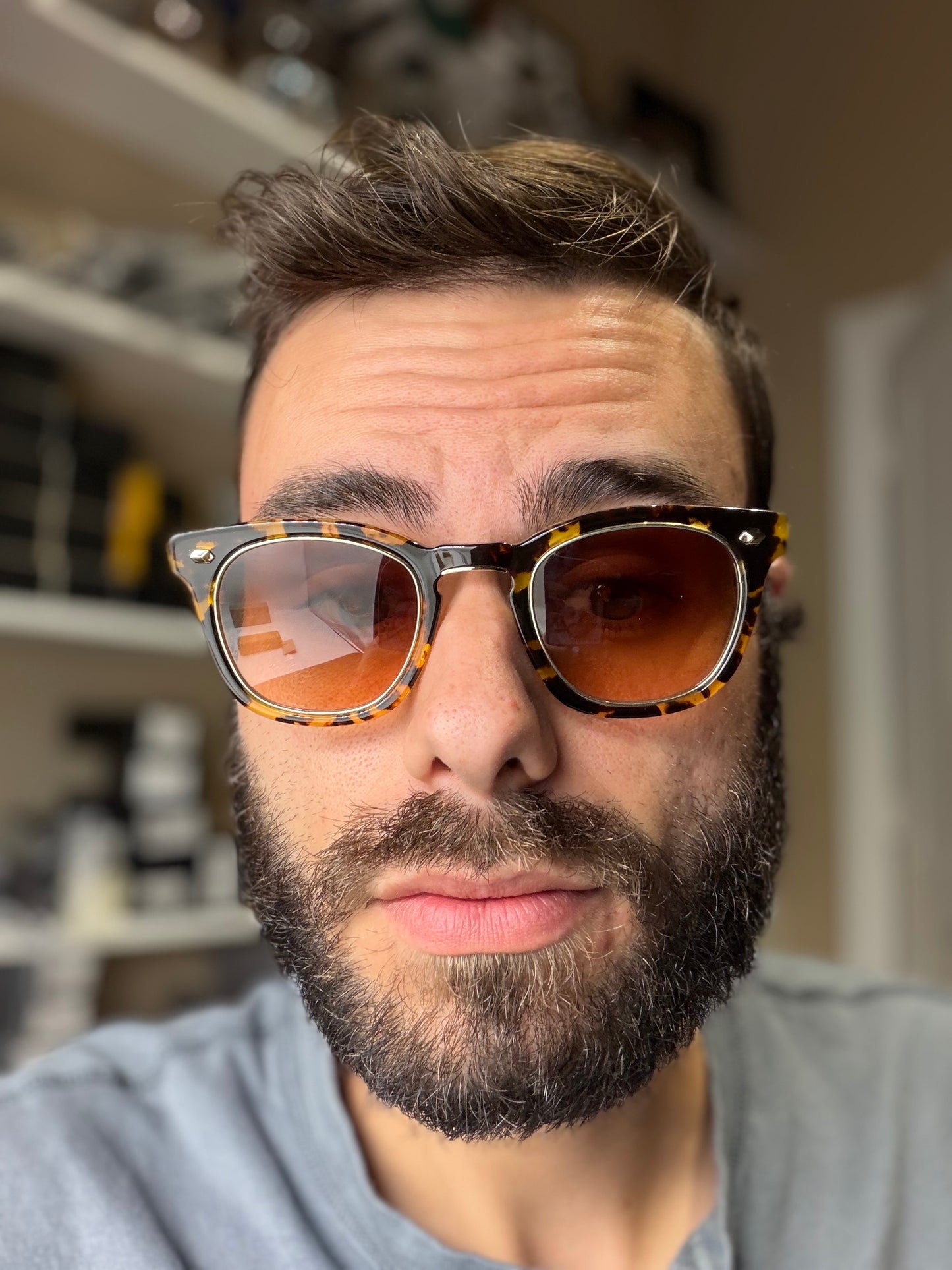 Mr. Leigh Hanalei 45mm Bohemian Tortoise / 12K White Gold Titanium Brown Gradient Japan NEW