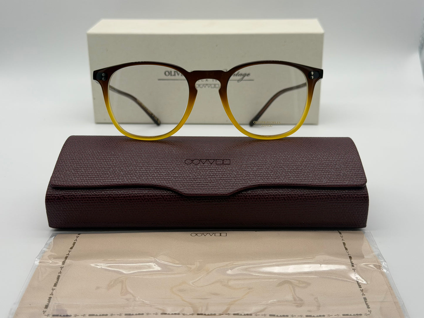 Oliver Peoples Finley 1993 48mm Whisky Gradient / Demo Lens 1746 Eyeglasses RX Ready Japan NEW