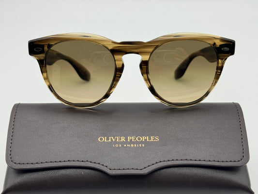 Oliver Peoples Nino 50mm OV 5473SU 171985 Olive Smoke/chrome Olive photochromic Sunglasses Preowned
