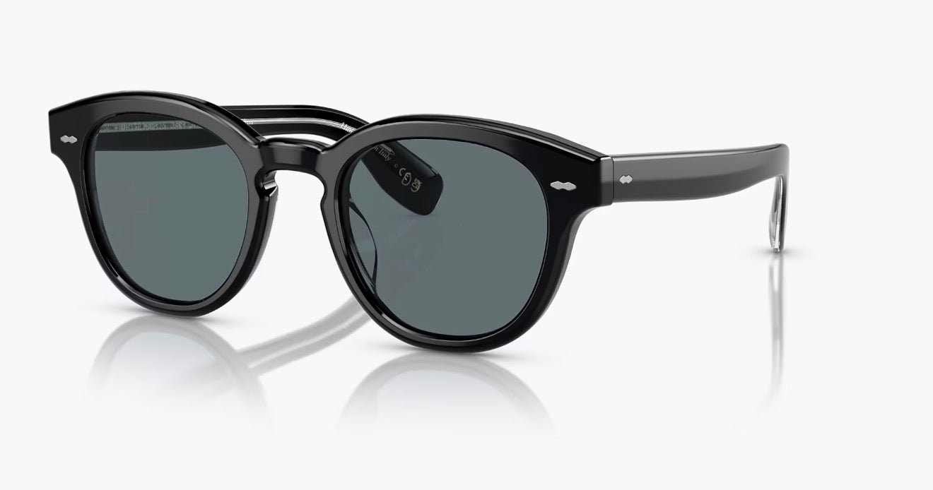 Oliver Peoples Cary Grant Sun 50mm OV 5413 Black / Blue Polarized 14923R Italy Preowned