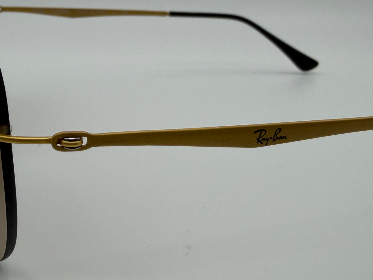 Ray-Ban Aviator LightRay 56mm Titanium RB 8055 157 / 13 Gradient Brown / Gold Itlay Preowned