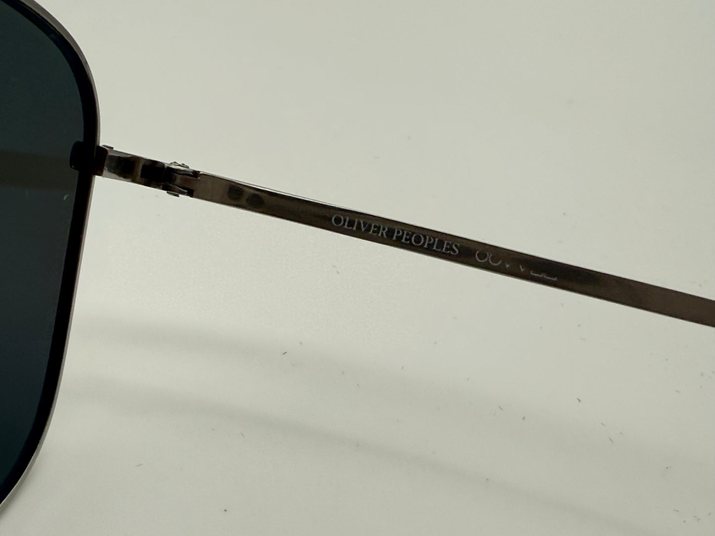 Oliver Peoples Shaefer VFX POLARIZED 55mm OV 1146 ST 504/7C Titanium Silver With Additional Blue Photochromic Lenses PREOWNED