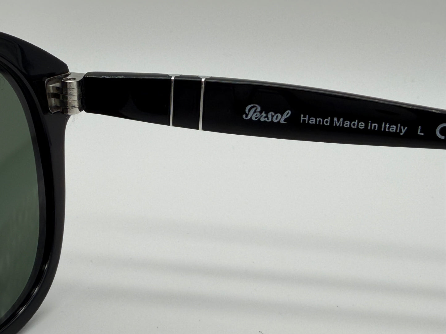 Persol PO 649 54mm Black / Green 95 / 31 Italy NEW