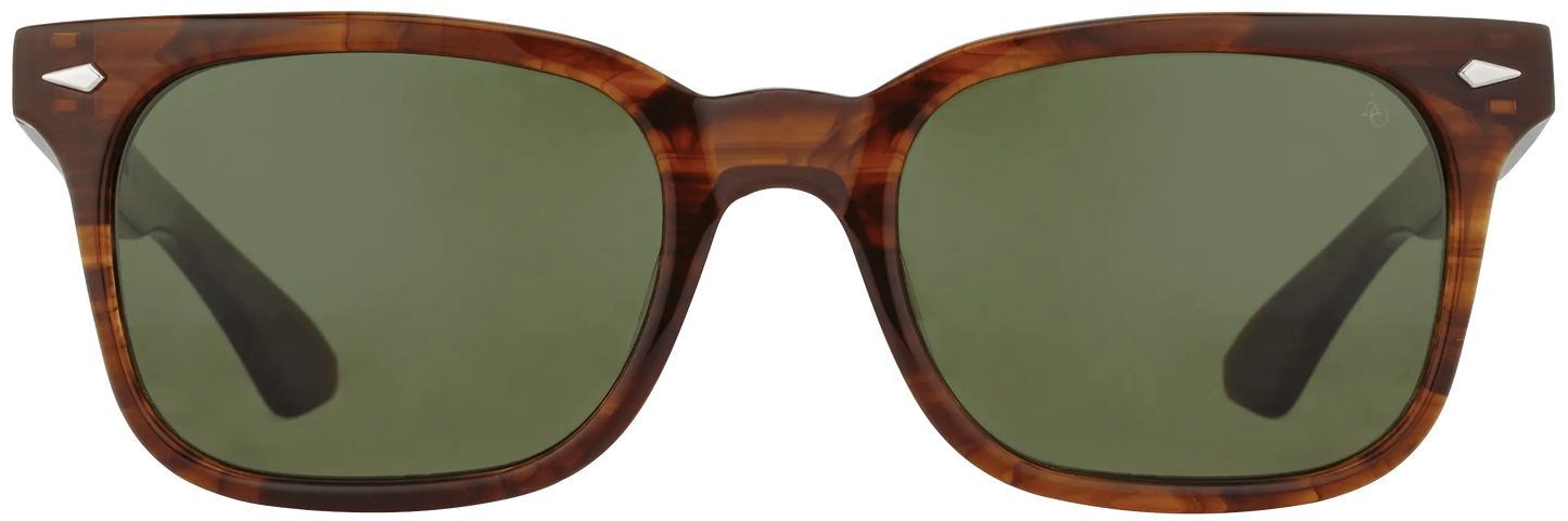 American Optical Tournament 52mm Woodgrain / Calobar Green AO Light Nylon