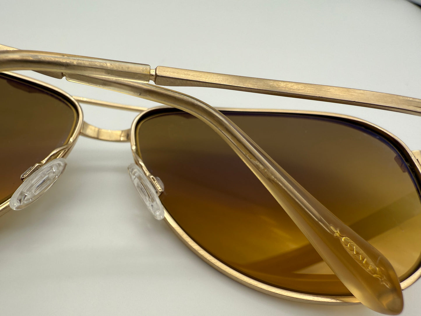 Oliver Peoples Copter 62mm OV 1120 ST 510394 Brushed Gold / Goldtone Gradient Titanium Japan Preowned