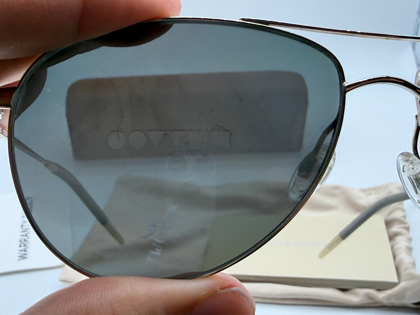 Oliver Peoples Benedict 59mm Silver / VFX Polarized Midnight Express OV1002-S 4132 Japan Preowned