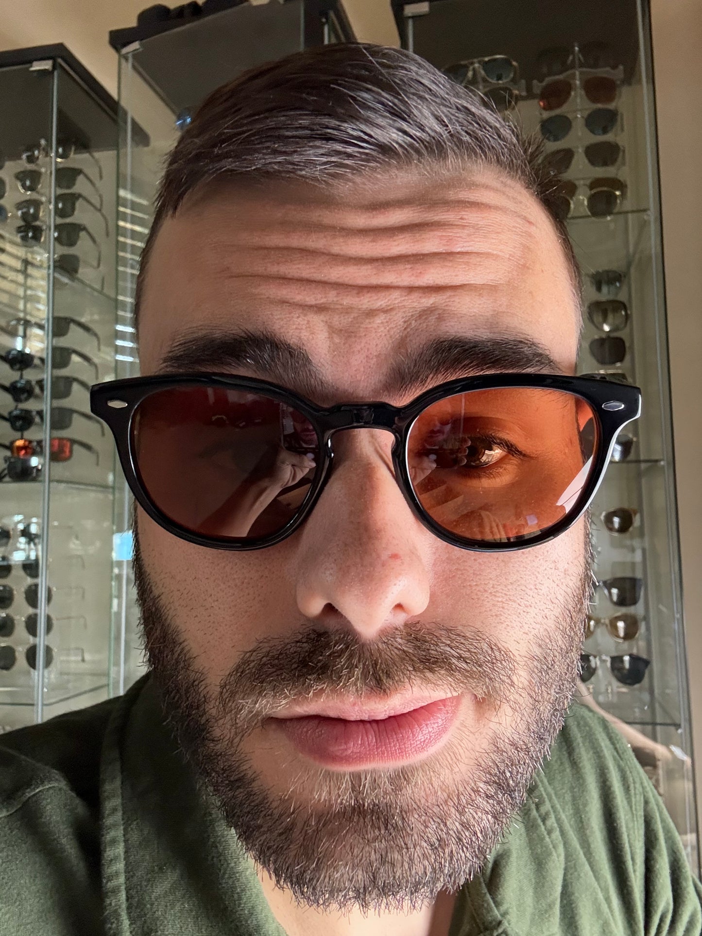 Oliver Peoples Jep R 49mm  CUSTOM Persimmon / Black Brunello Cucinelli OV 5485 Italy NEW