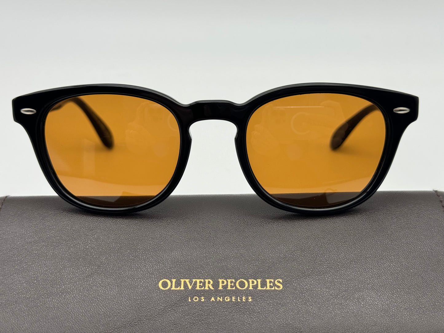 Oliver Peoples Sheldrake Sun Limited Edition 49mm Black / Cognac 1 of 100 pieces Preowned
