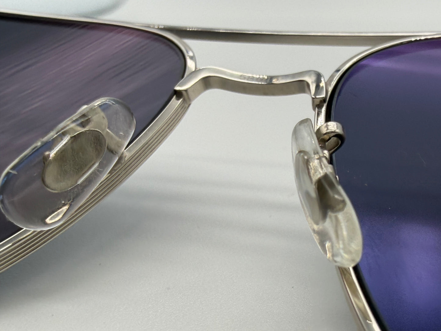 Oliver Peoples Ellerston 58mm Titanium/ Blue OV 1276 ST 5036 R5 Preowned