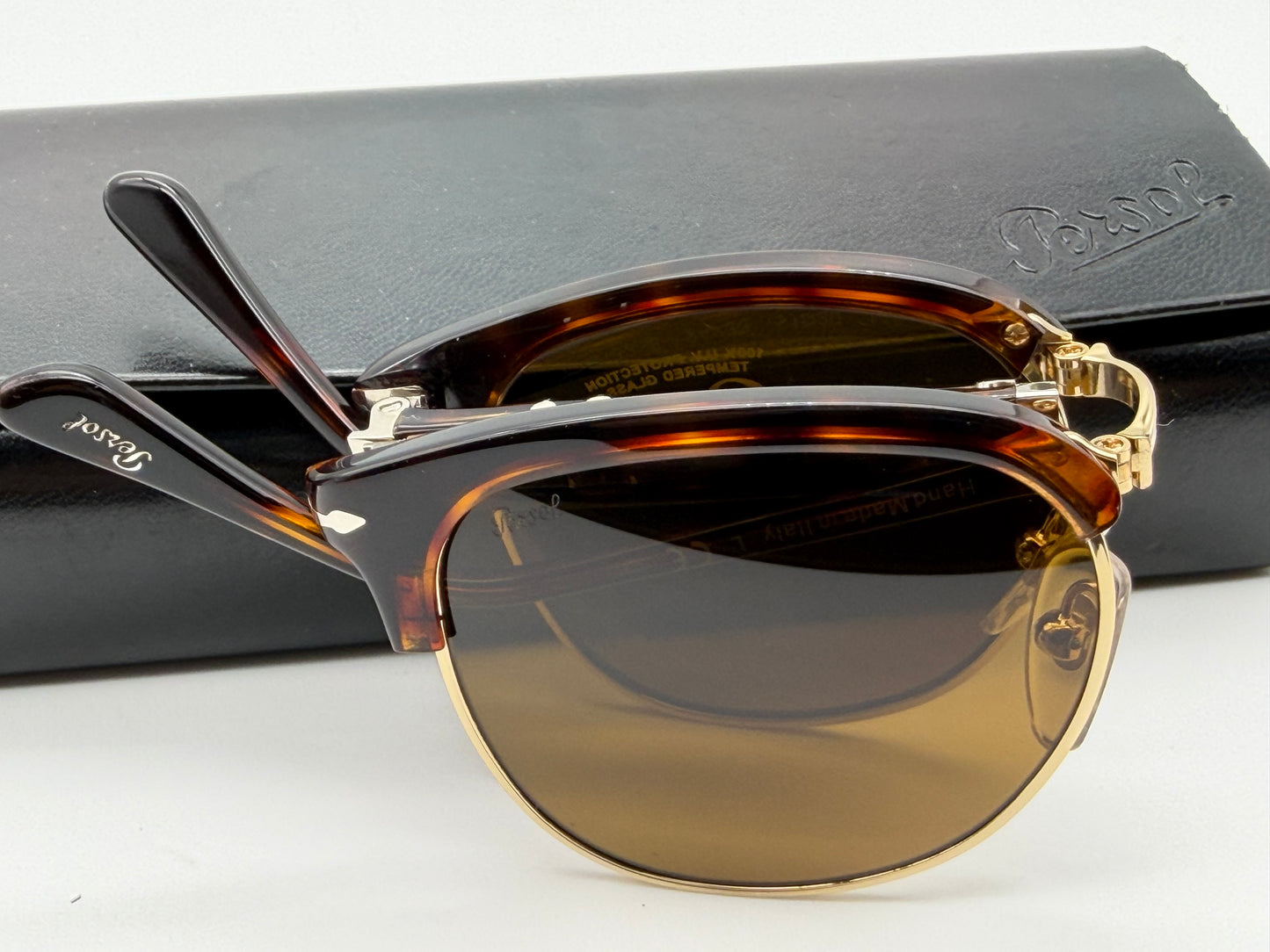 Persol PO 3132S 51mm Folding 24/33 Havana/Brown Glass Lens Italy Open Box
