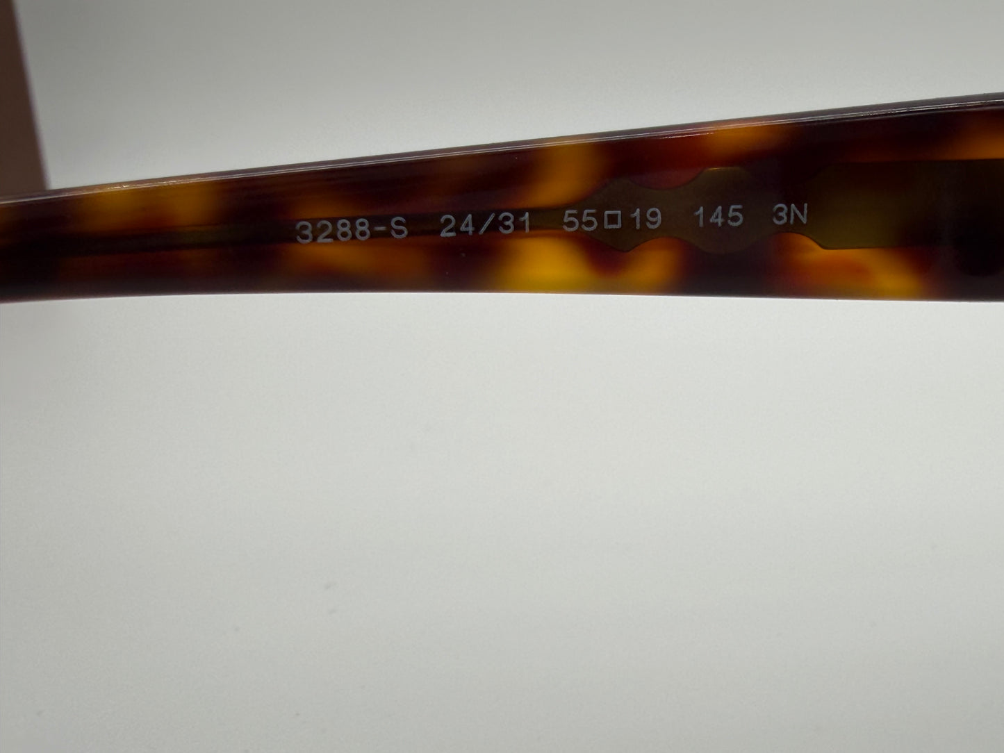 Persol PO 3288 55mm Havana / Green Crystal 25 / 31 Italy Open Box