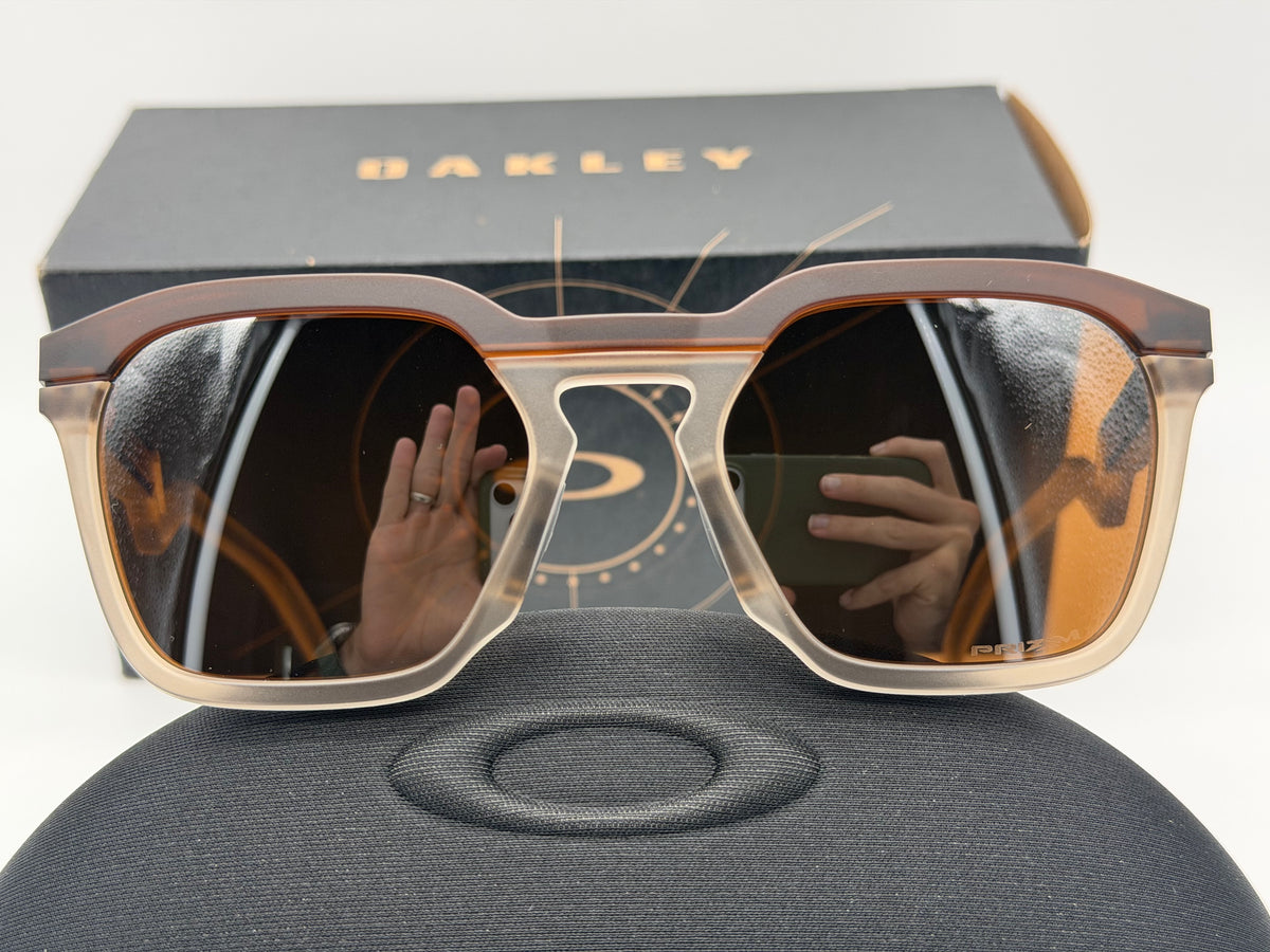Oakley HSTN SQ 54mm OO 9533 0354 Matte Rootbeer / Prizm Tungsten Lens NEW