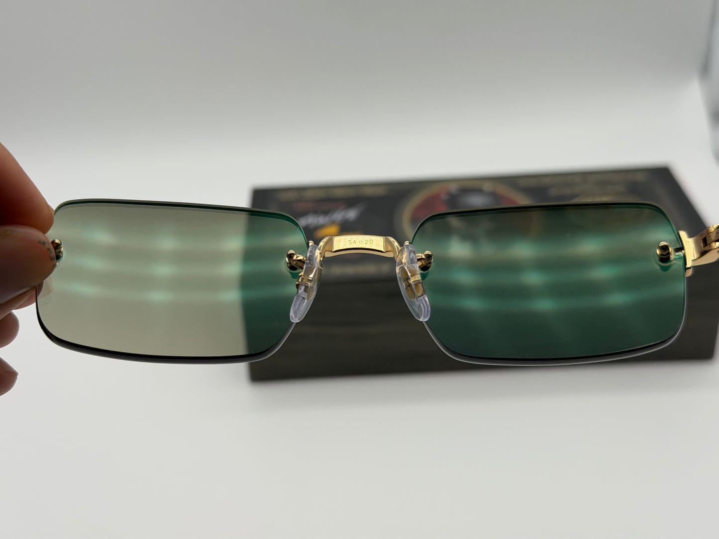 Ray-Ban ASAP Rocky RB 3928 54mm Rimless Gold Metal / brown Mirror Gradient 001 / 71 Open Box