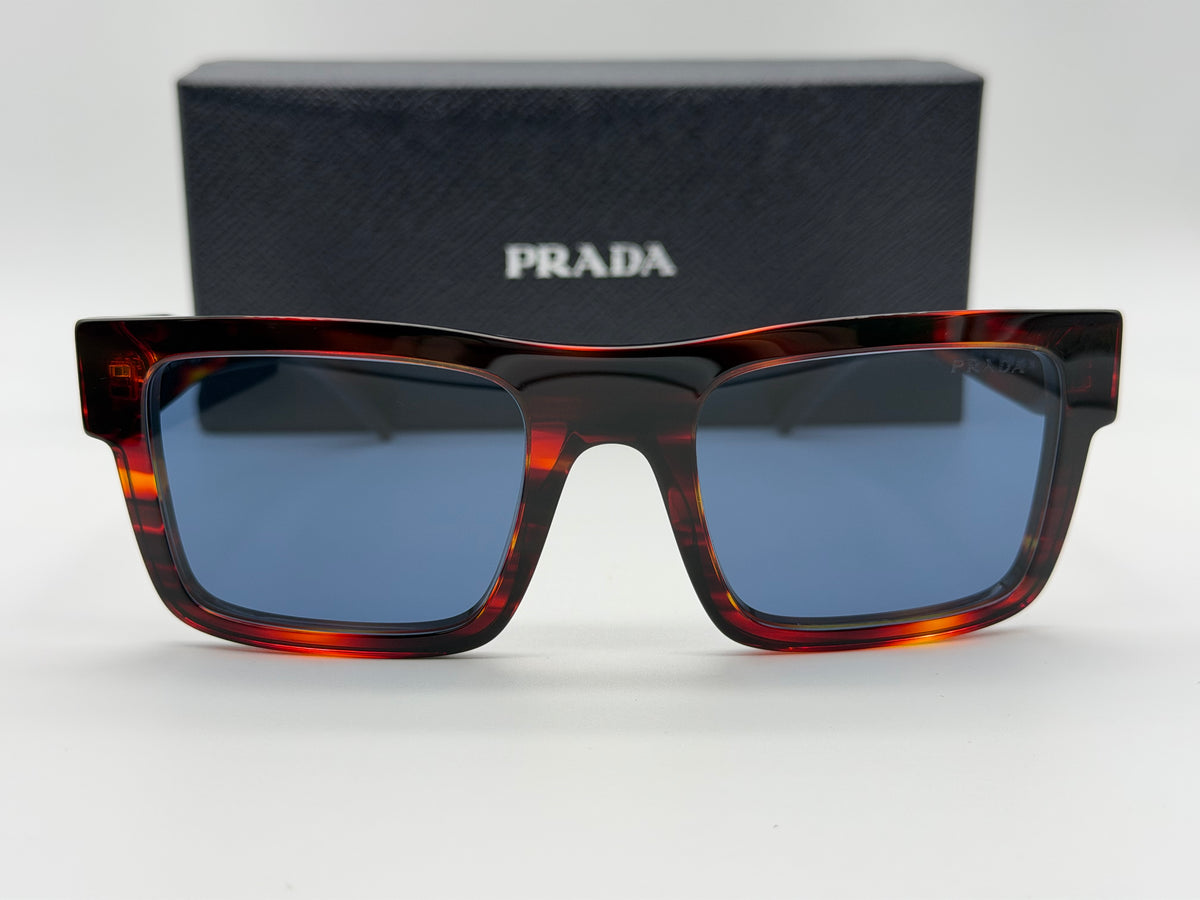 Prada PR 19WS 52mm Stripped Radica / Dark Blue PR 19WS 17R06A Italy NEW