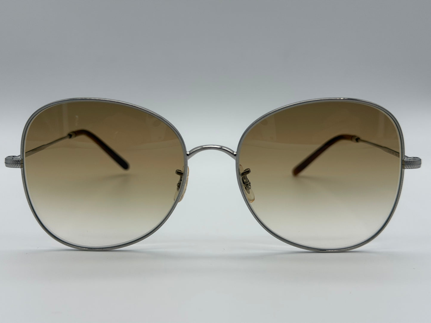 Oliver Peoples Eliane 56mm Silver / Demo Honey Gradient OV 1313 Italy NEW