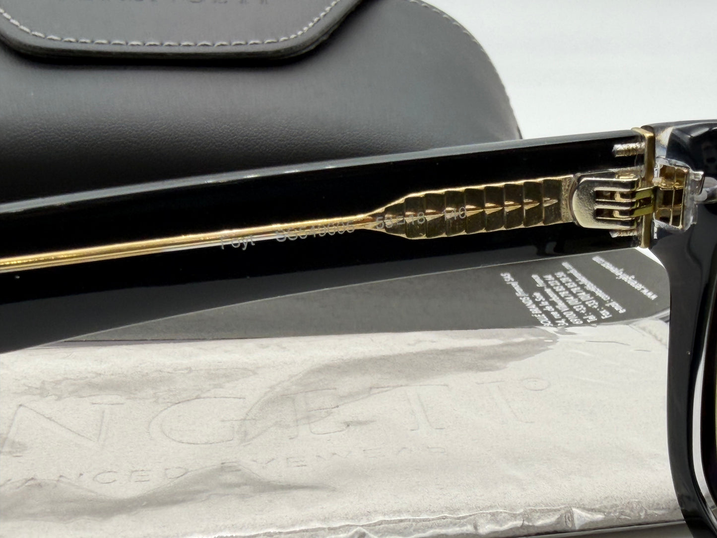 Serengeti FOYT 53mm Shiny Black Gold Transparent 555nm Photochromic SS549005 Italy NEW