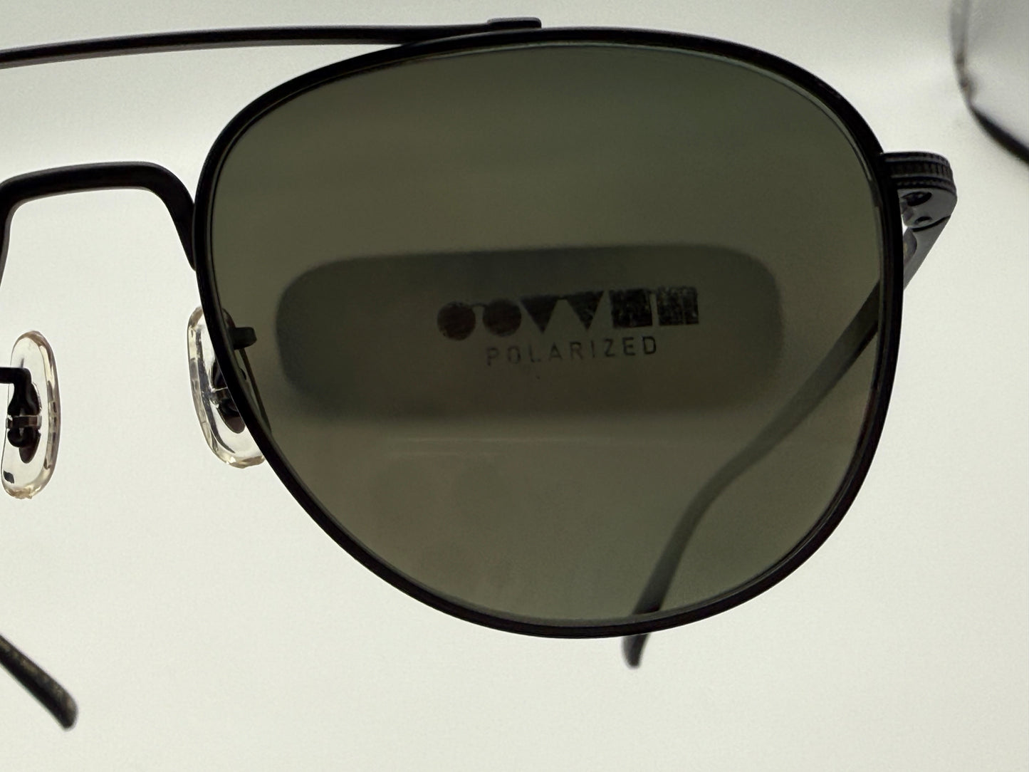 Oliver Peoples Rivetti 55mm Matte Black / G1-5 Polarized Glass Titanium OV 1335 ST 5017 - P1  Preowned