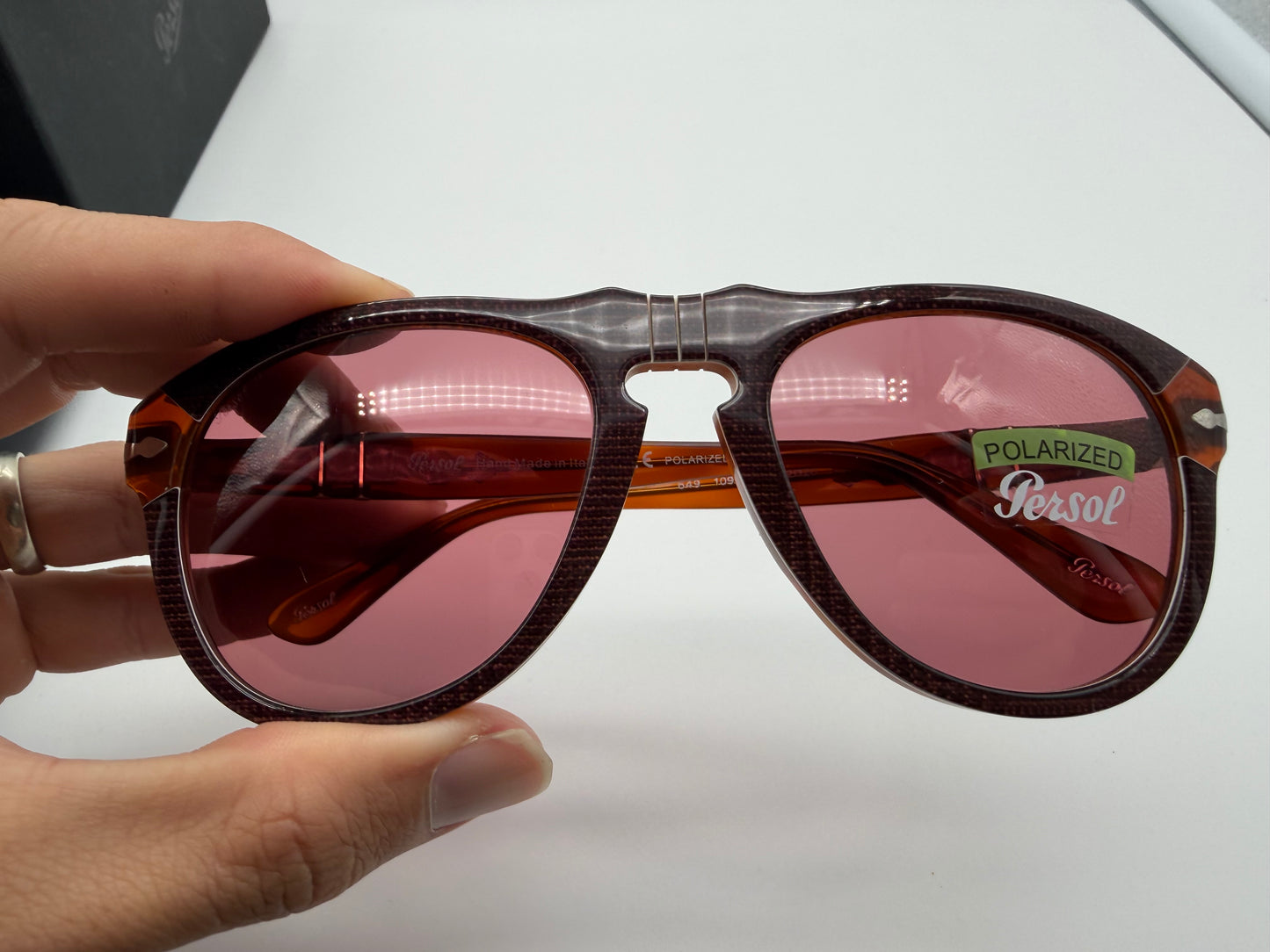 Persol PO 649 52mm 1092AK Bordeaux / Wine POLARIZED Itlay Open Box