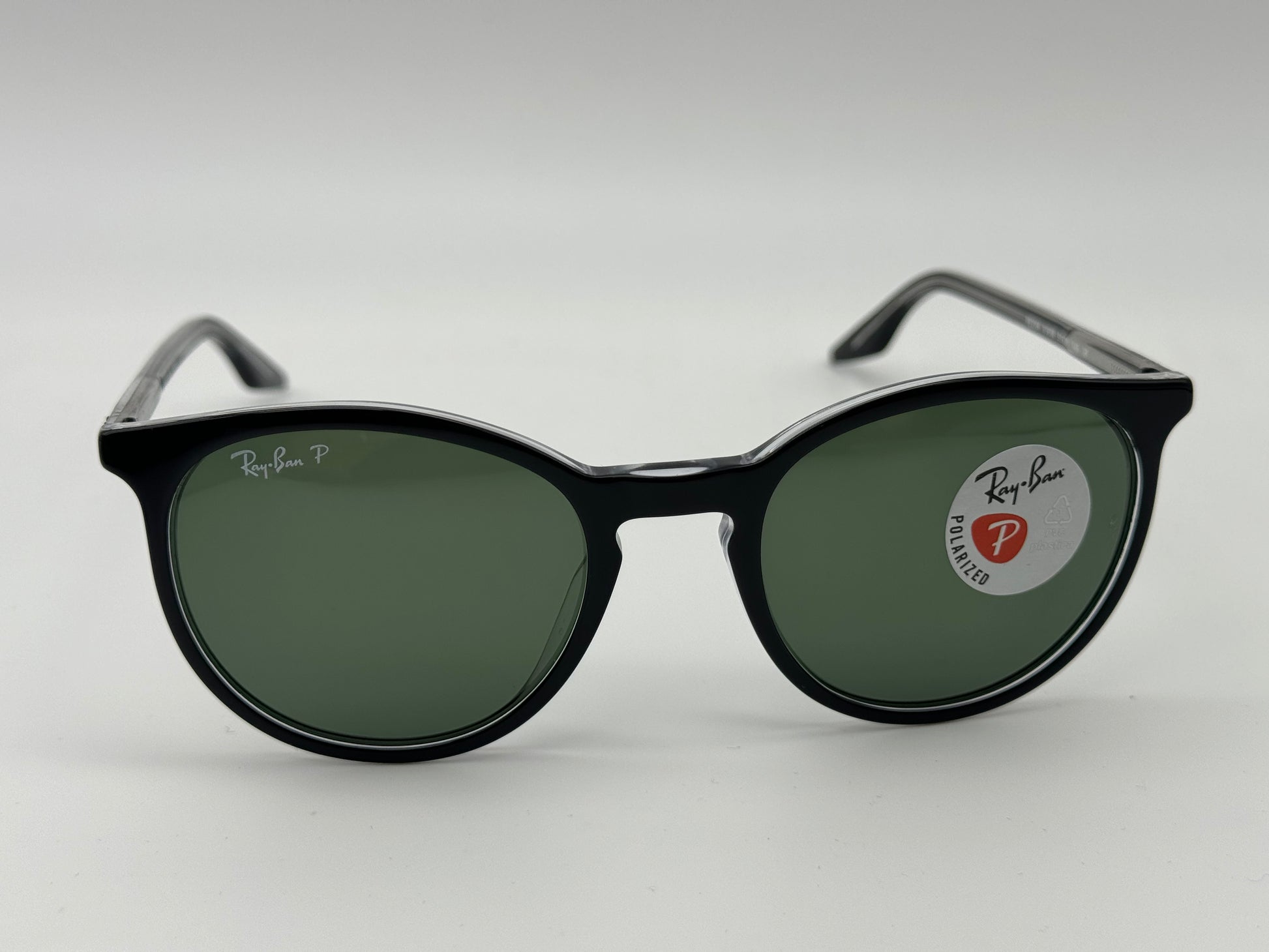 Ray-Ban RB 2204 51mm Black Transparent Acetate G15 Polarized Green Ray-Ban RB 2204 51mm Black Transparent Acetate G15 Polarized Green