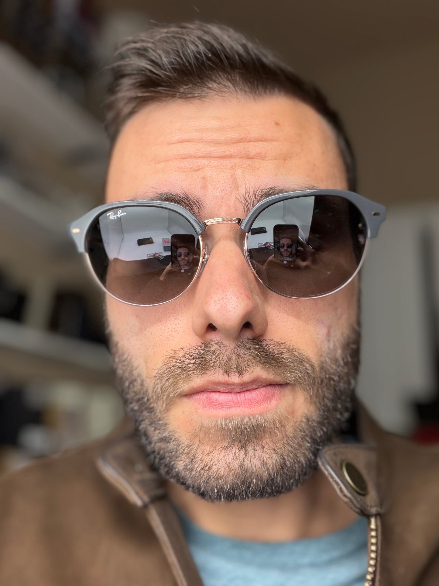 Ray-Ban RB 4429 55mm Dark Gray On Rose Gold / Gray Gradient 672071 NEW