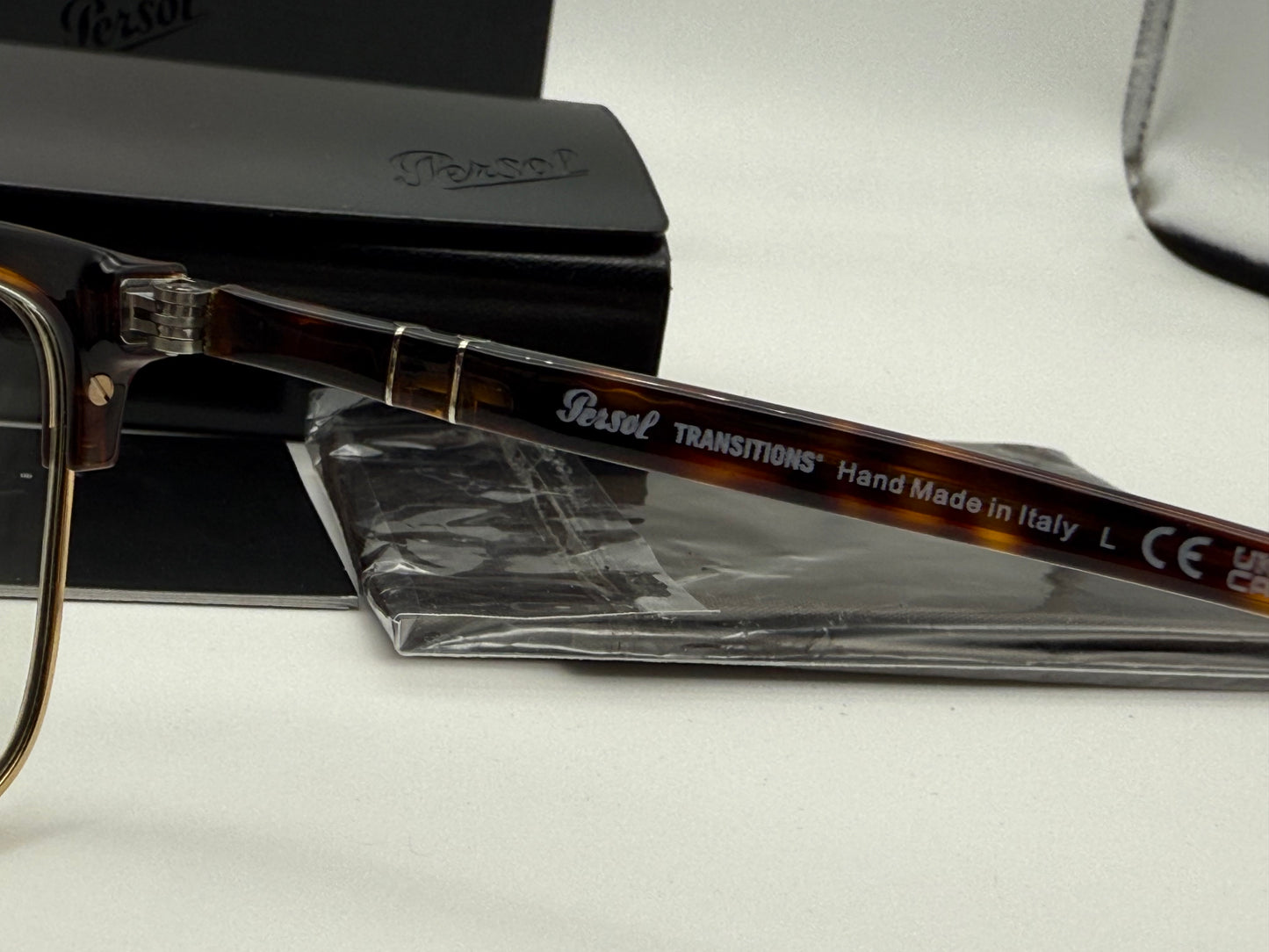 Persol PO 3327S 54mm Transitions Havana / Green 24 / GJ Italy NEW