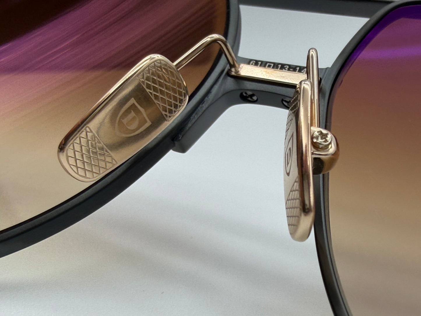 DITA ALKAMX 61mm Dark Black Iron White Gold Titanium / Brown to Clear Gradient Japan