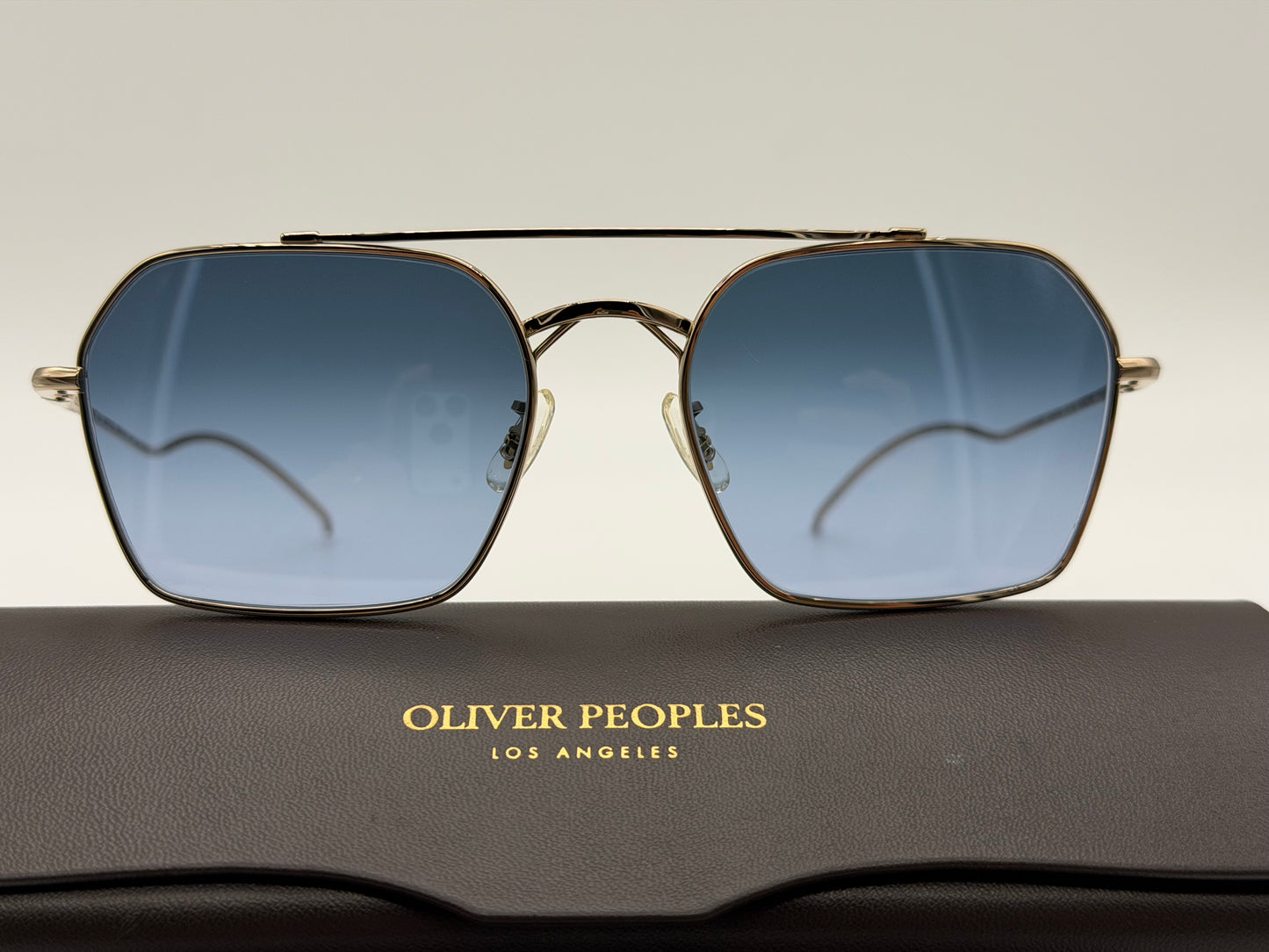Oliver Peoples TK-15 53mm Gold Titanium / Marine Gradient Crystal Lens Japan Missing Box