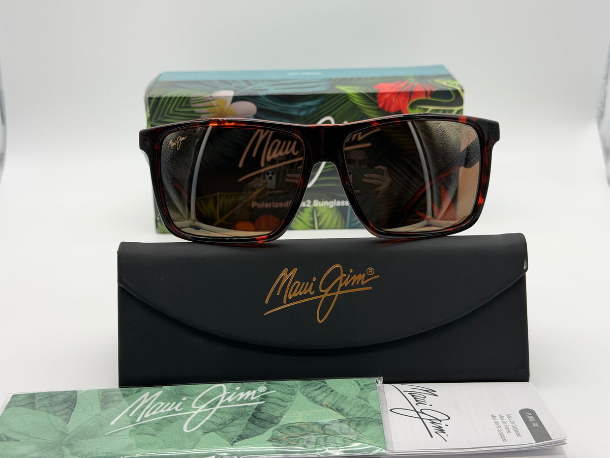 Maui Jim Mamalu Bay 60mm Cherry Tortoise / HCL Bronze Polarized Super Thin Glass MJ0610S-003 Italy NEW
