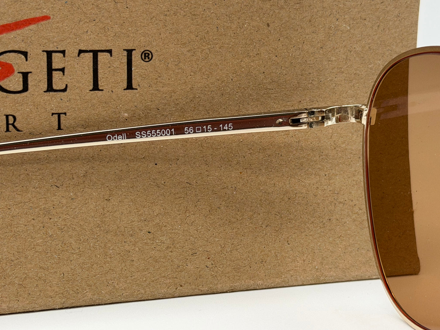 Serengeti Odell 56mm Shiny Light Gold / Saturn Drivers Polarized SS 555001 Itlay NEW