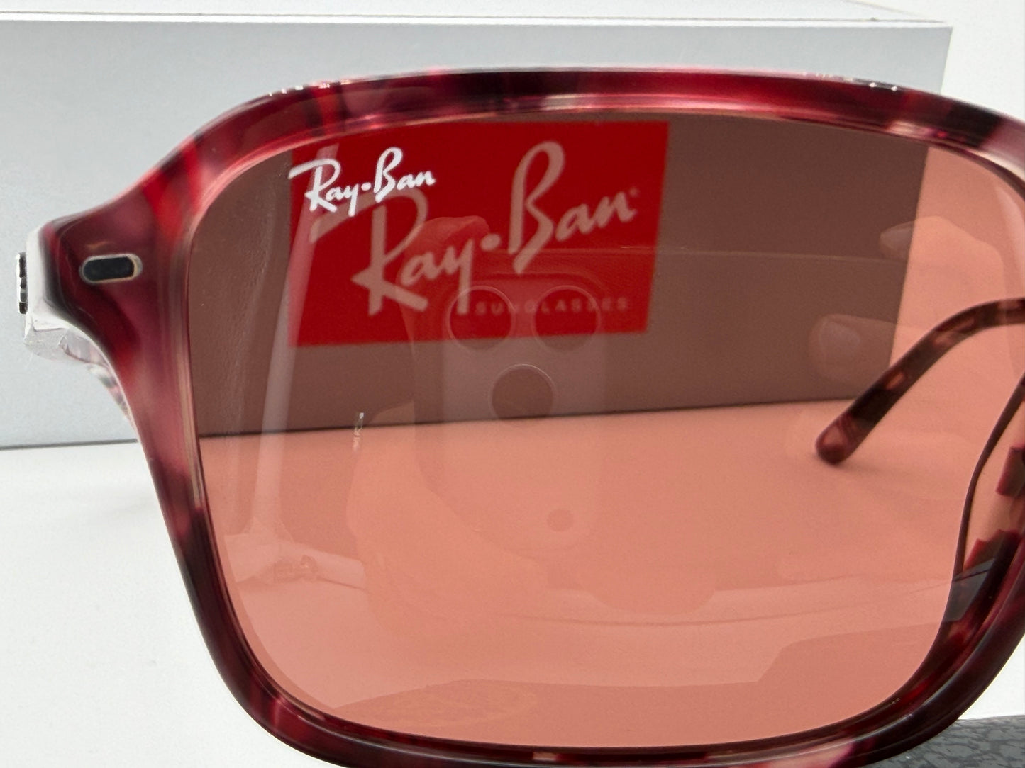 Ray-Ban Raimond 56mm RB 2231 Transparent Fantasy Violet Red / Red Crystal NEW