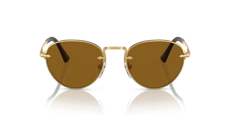 Persol PO 2491 49mm 1142 33 Gold / Brown Crystal Itlay NEW