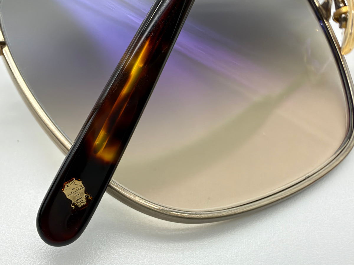 Oliver Peoples Marsan 55mm Brunello Cucinelli Brushed Gold / Shale Gradient Titanium OV 1322 ST 525232 Japan Preowned