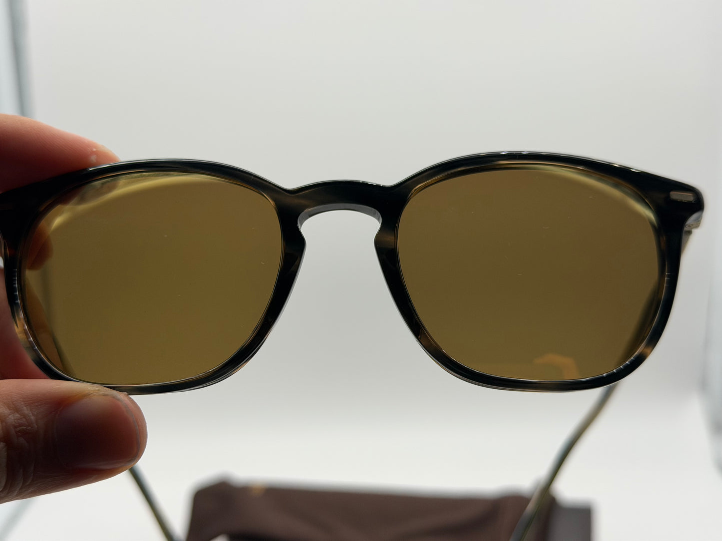 Oliver Peoples Heaton 51mm Blue Cocobolo / Amber Goldtone OV 5364 1611W4 Italy missing box