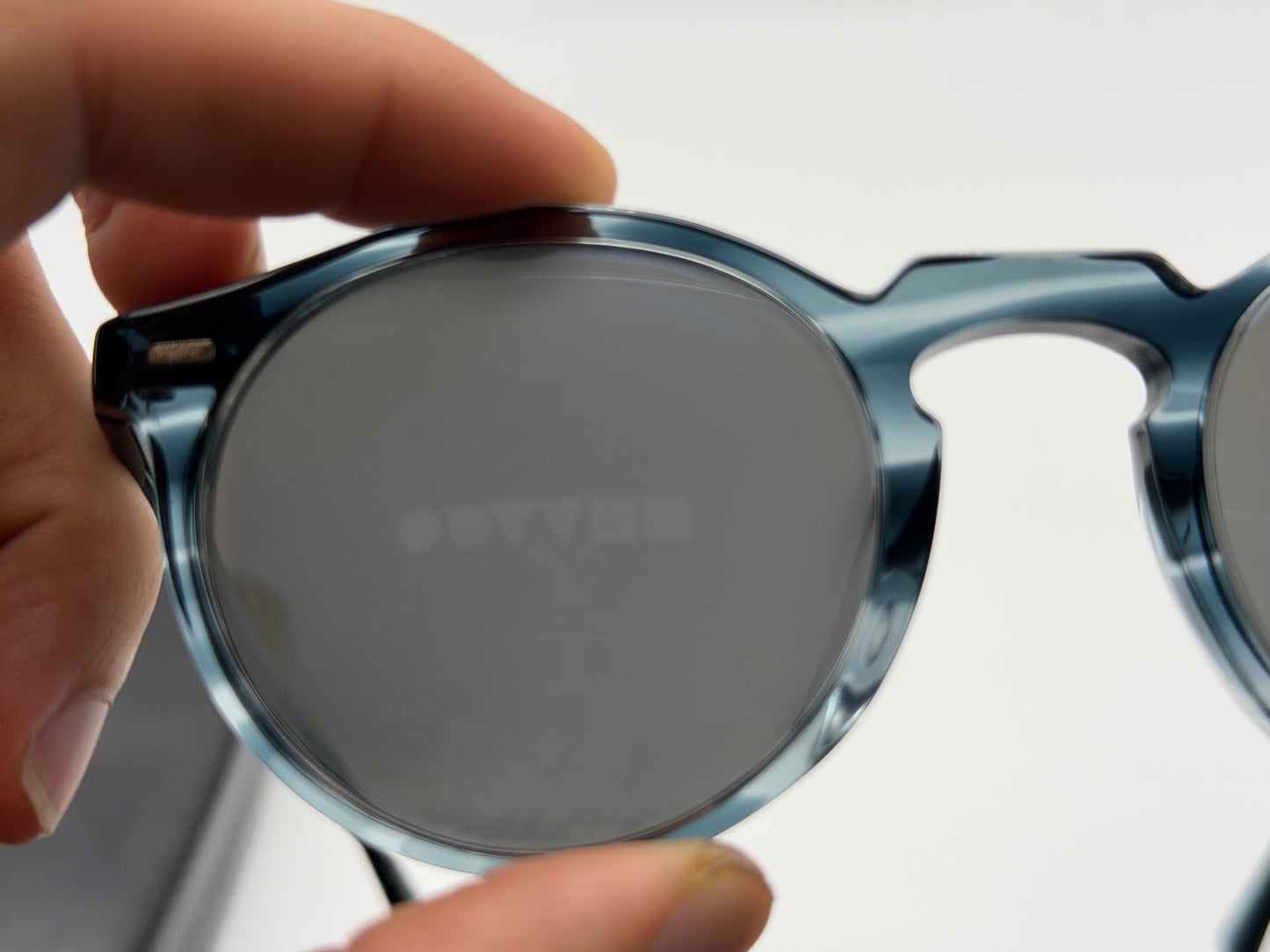 Oliver Peoples  Gregory Peck OV 5217 50mm Washed Lapis / Carbon Gray  Italy Preowned