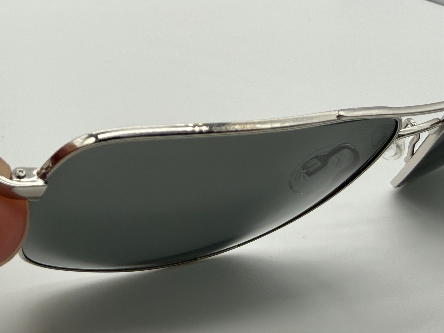 Oliver Peoples Clifton 58mm Silver / Dark Gray Polarized Crystal 5036 / P2 Italy Open Box