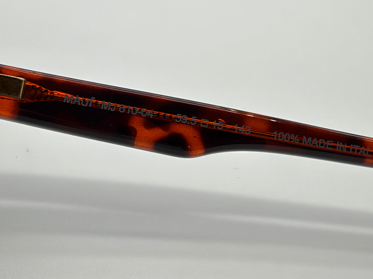 Maui Jim Mamalu Bay 60mm Cherry Tortoise / HCL Bronze Polarized Super Thin Glass MJ0610S-003 Italy NEW
