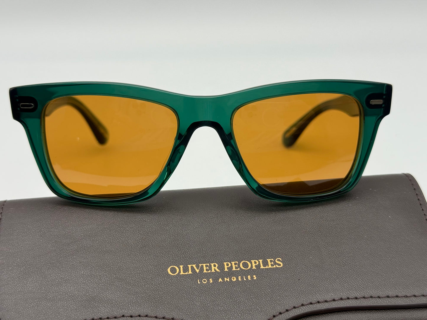Oliver Peoples Oliver 51mm Translucent Dark teal / Cognac OV 5393 SU 176353 Italy NEW