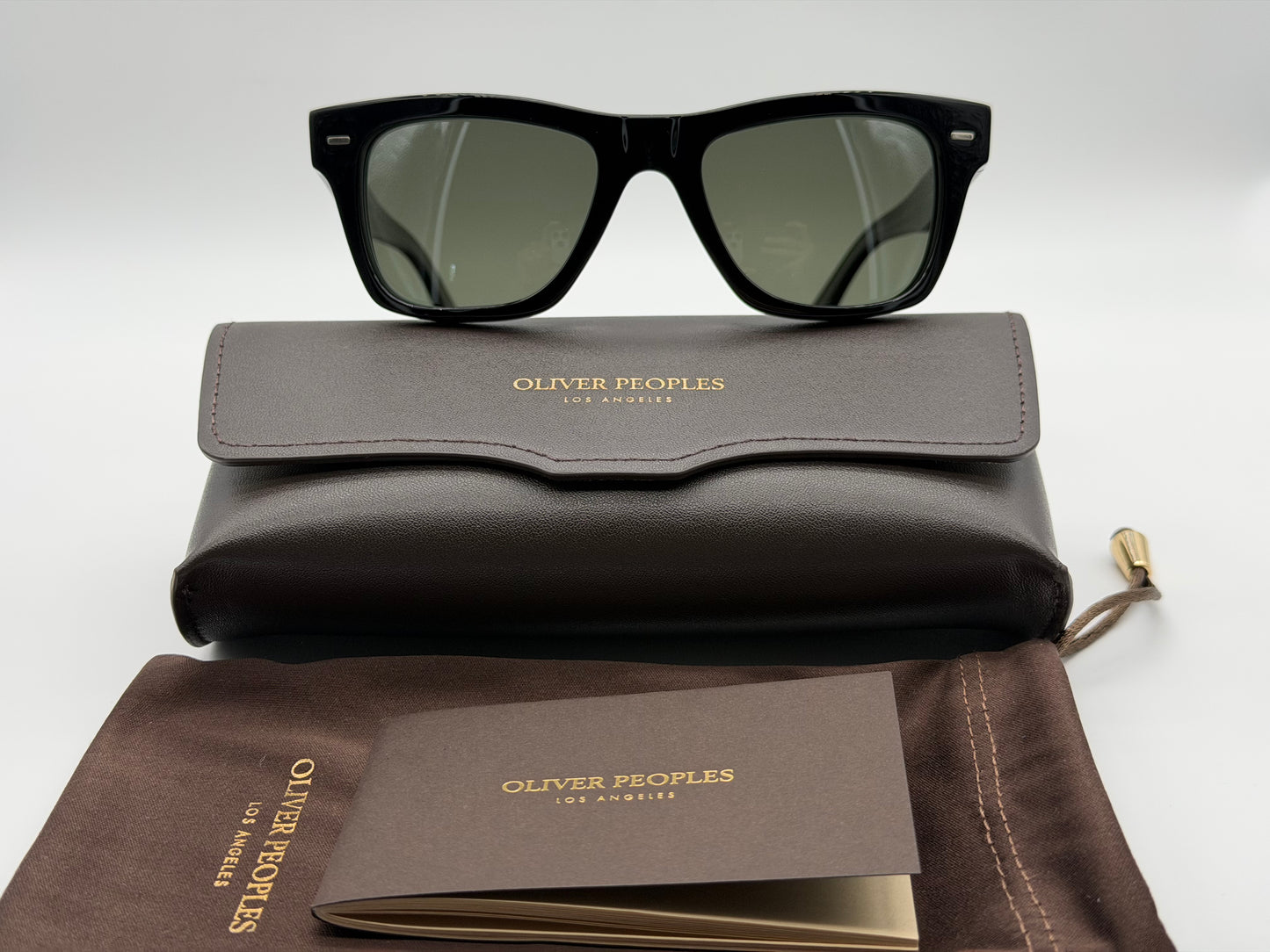 Oliver Peoples Oliver Sun 49mm OV 5393 SU Black/G-15 Polarized 1492/P1 Sunglasses Italy Preowned