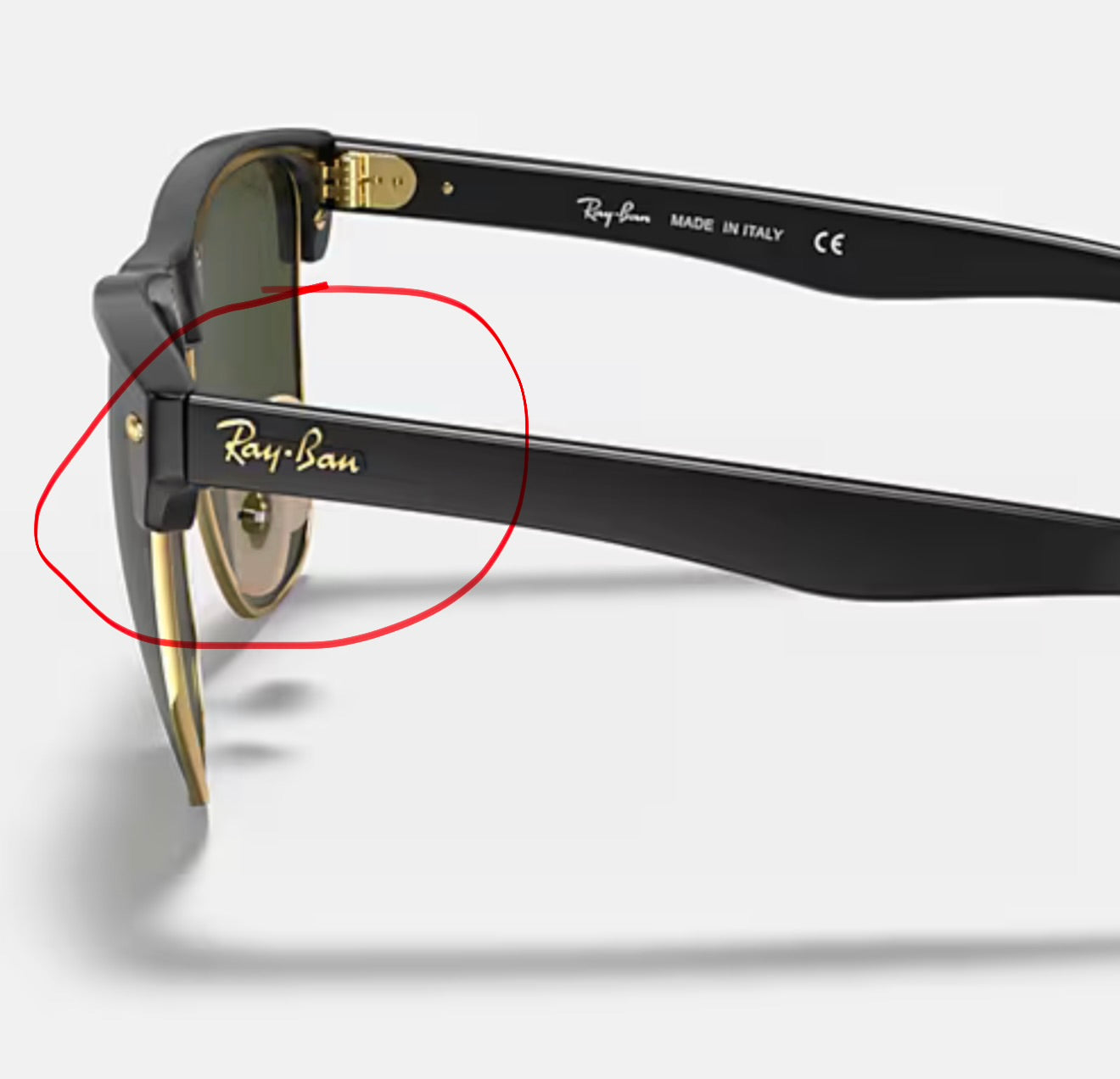 Ray-Ban RB4175 Clubmaster Oversized Replacement Gold  Written Decoration Icon Logo OEM