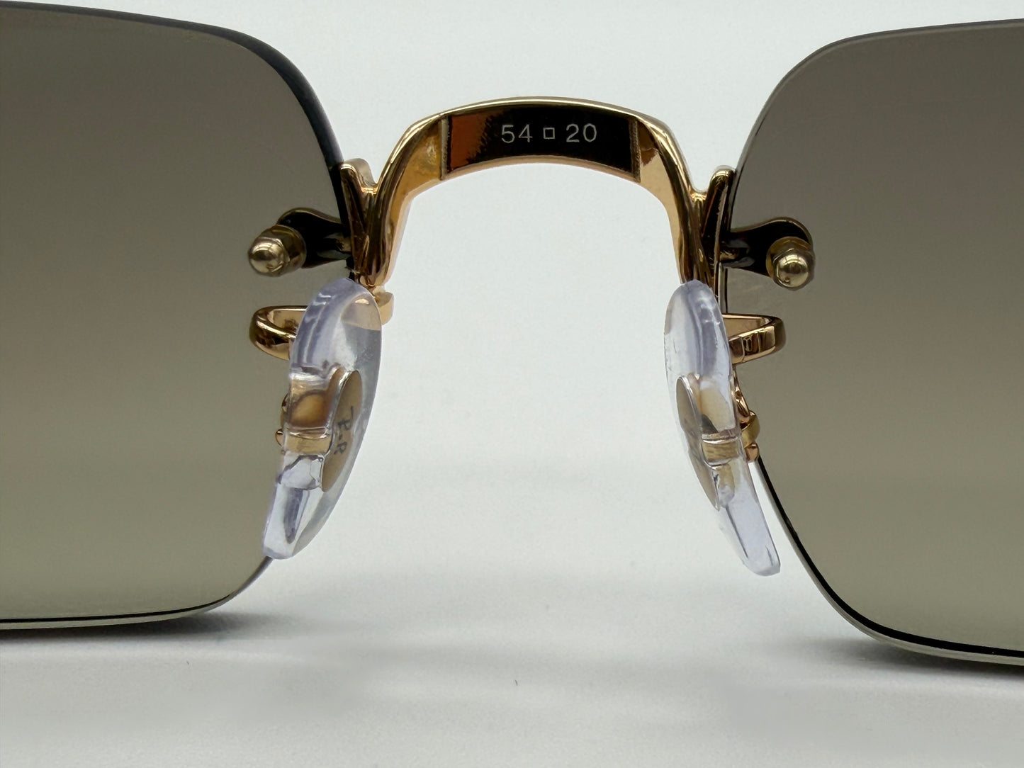 Ray-Ban ASAP Rocky RB 3928 54mm Rimless Gold Metal / brown Mirror Gradient 001 / 71 Open Box
