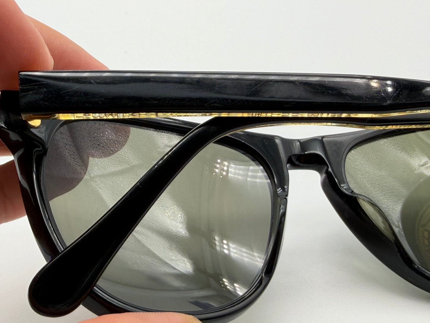 Oliver Peoples Daddy B. 58mm 1st Gen OV 5091S 4590 Black Gold / Green Japan Preowned