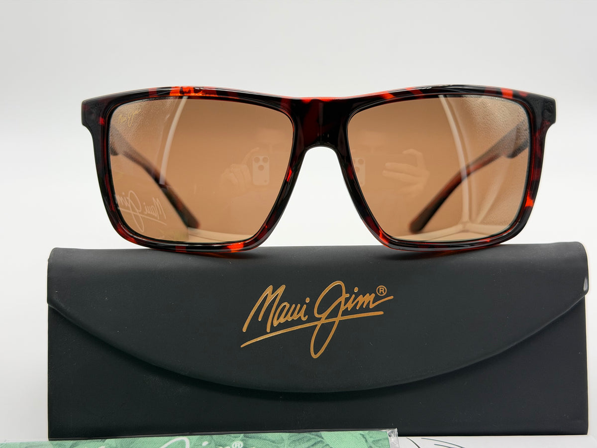 Maui Jim Mamalu Bay 60mm Cherry Tortoise / HCL Bronze Polarized Super Thin Glass MJ0610S-003 Italy NEW