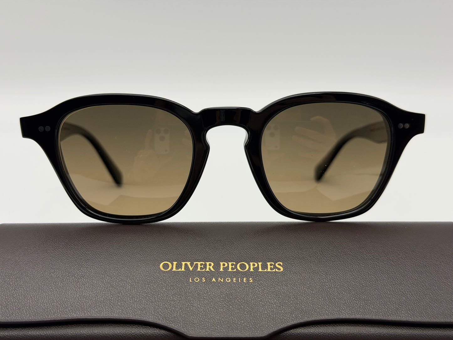 Oliver Peoples Eyles 48mm Black / Sandstone Gradient Polarized Japan Preowned