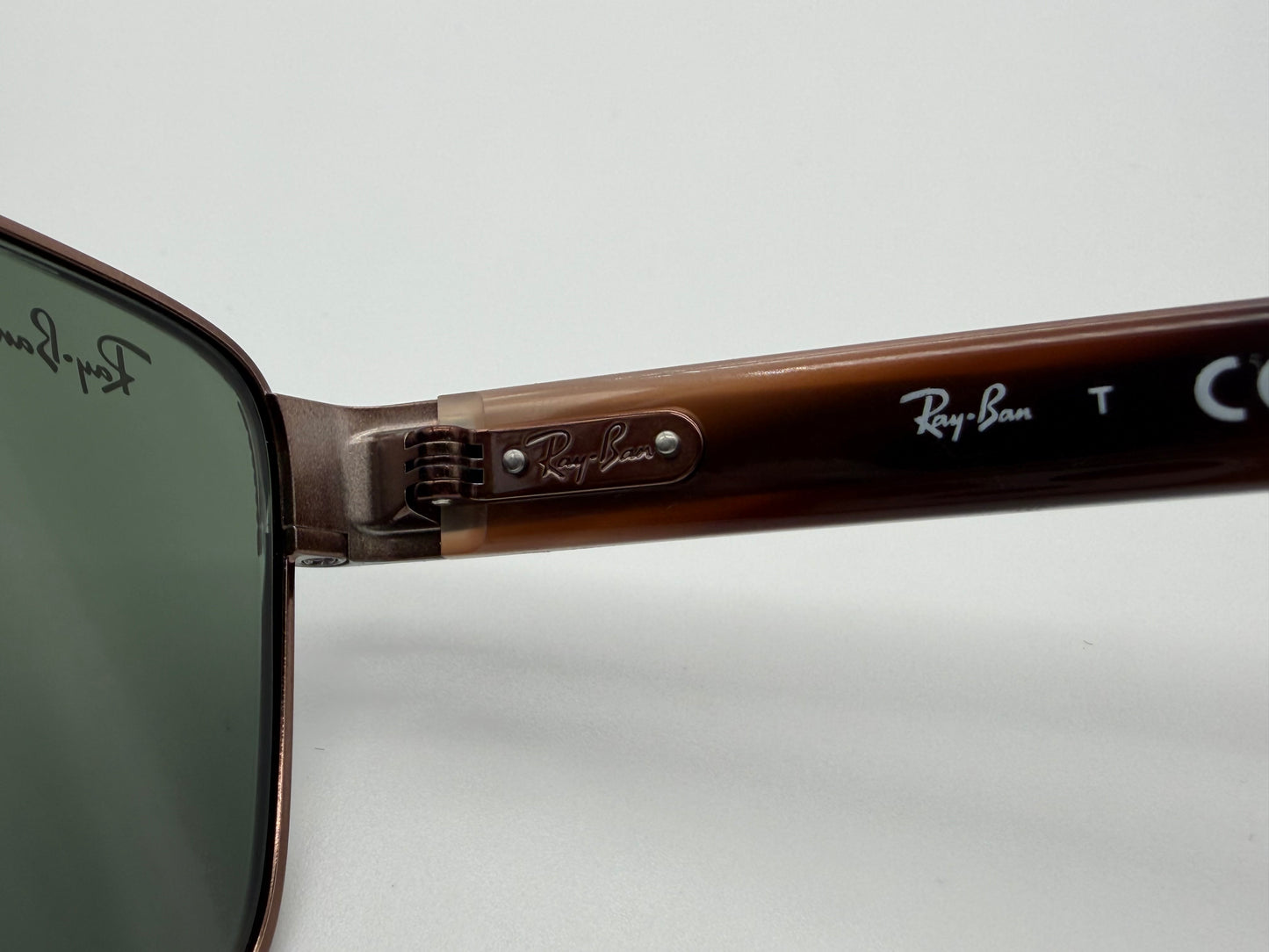 Ray-Ban RB 3750 59mm Copper / Silver Mirror Green Glass Lens 9259 / 40 NEW