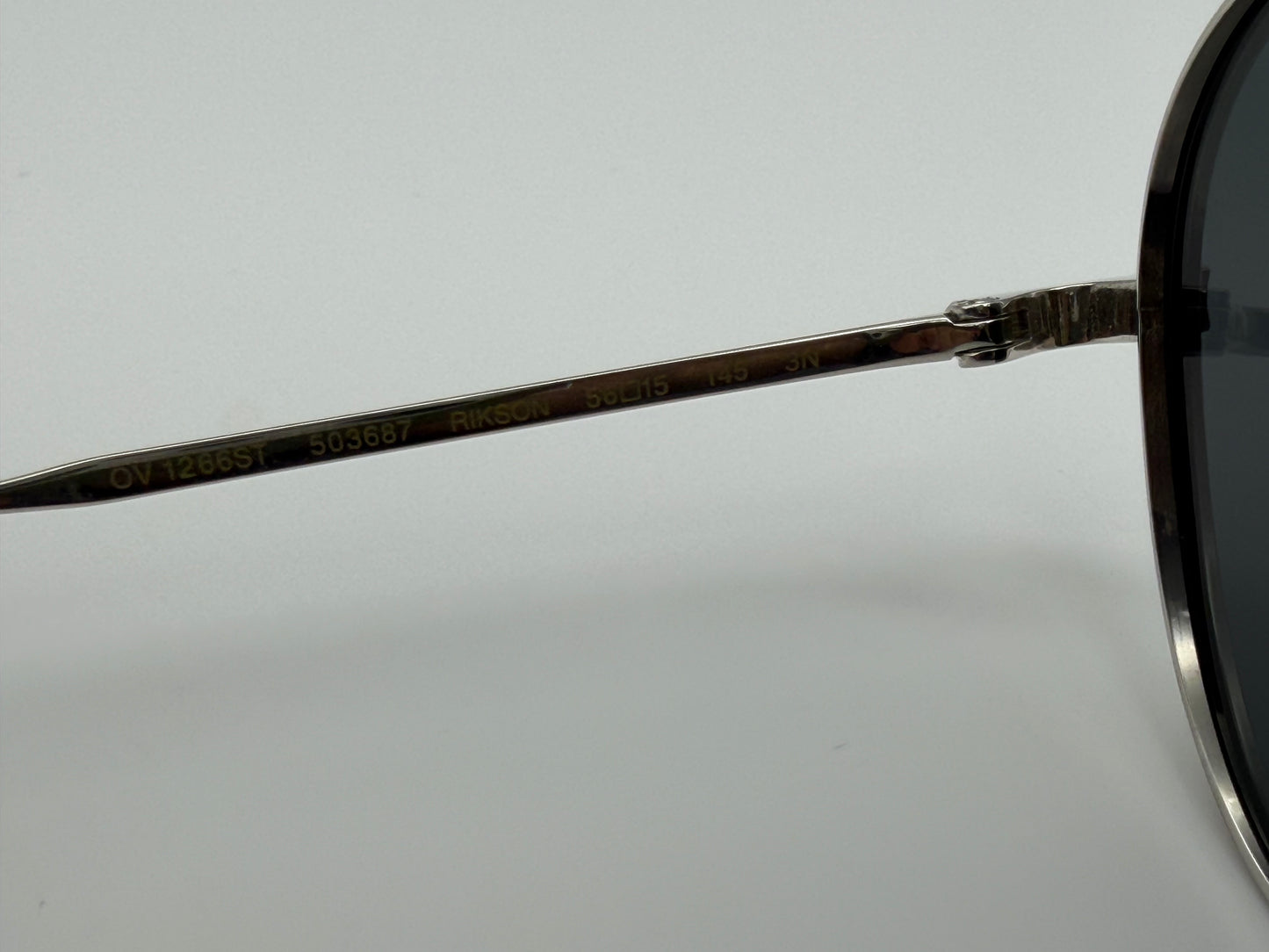 Oliver Peoples RIKSON 56mm OV 1266ST Silver Gray Titanium 503687 Japan Preowned