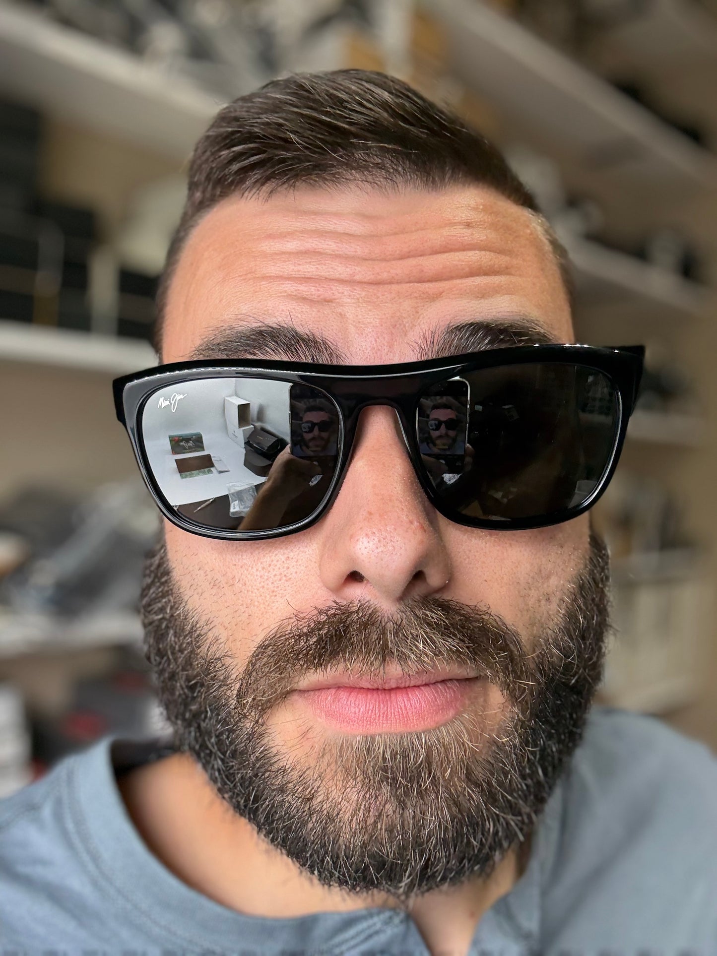 Maui Jim S Turns 56mm Black / Neutral Gray Polarized MJ 872-02 Italy NEW