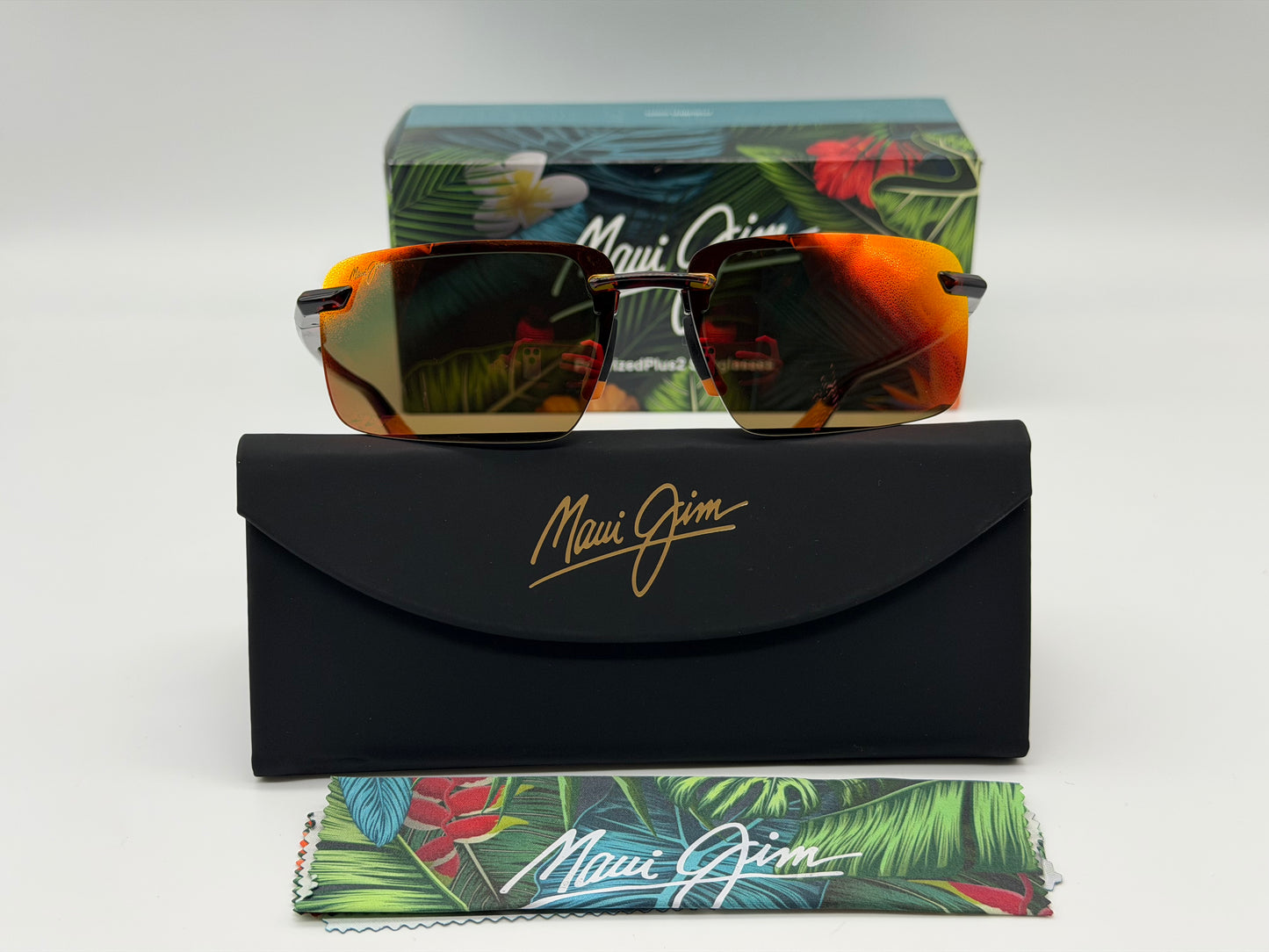 Maui Jim Laulima 61mm Shiny Red Havana Hawaii Lava MJ0626S Japan NEW
