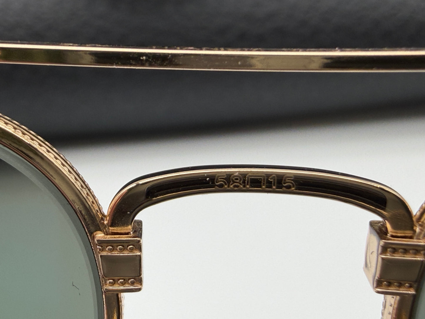 Ray-Ban Caravan Titanium 58mm 23K Gold Plated Frames / Polarized Glass Lens RB 8136 9143 Made in Japan NEW
