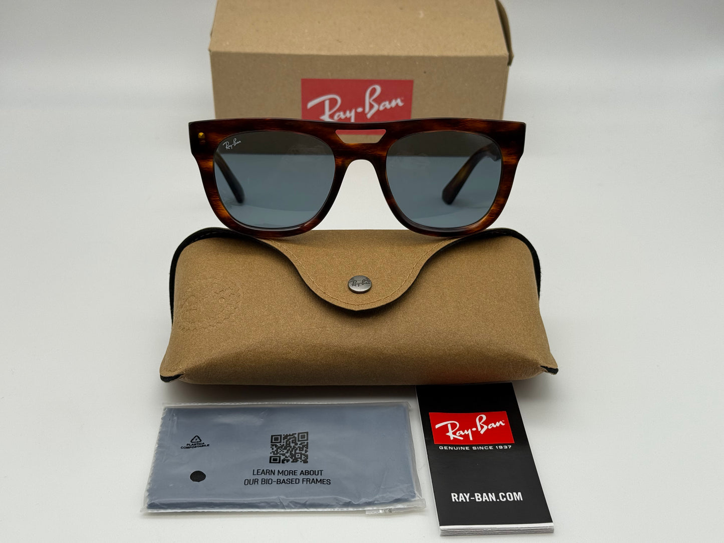 Ray-Ban Phil 54mm Bio Based RB 4426 Stripped Havana Dark Blue 13880 NEW